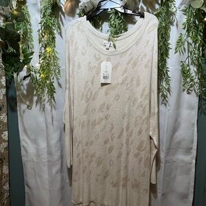 Belk Ivory Animal Print Sweater